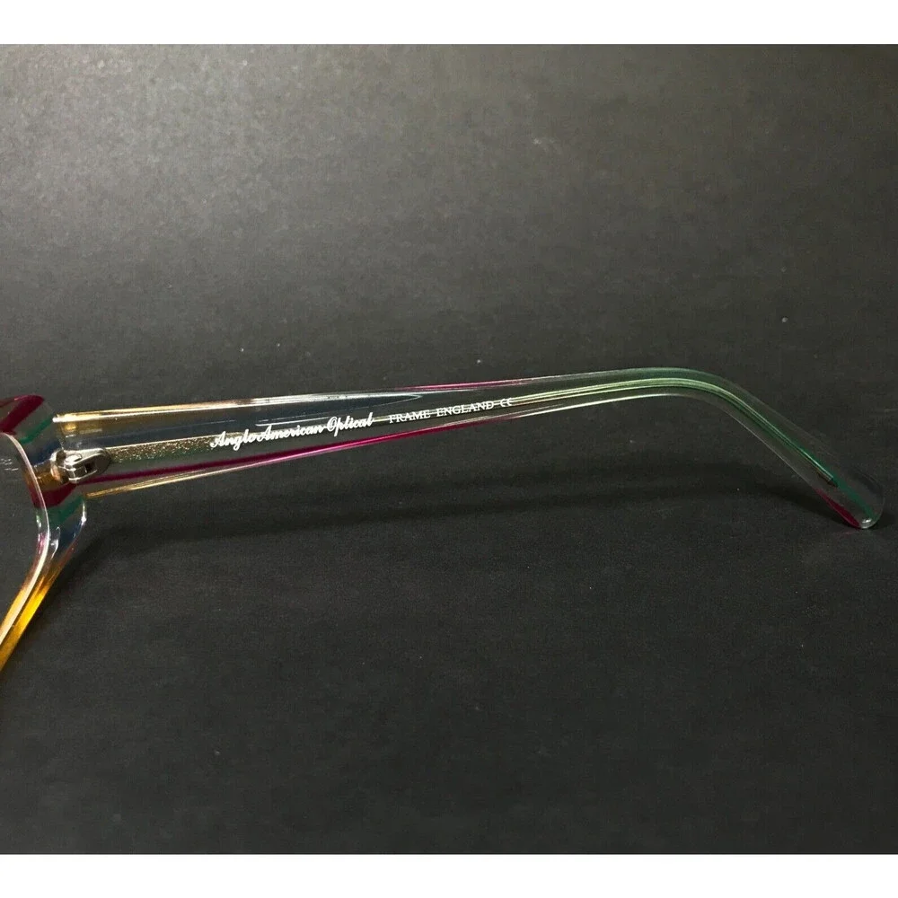 Anglo American Optical Eyeglasses Frames Winchester LE5 Clear Rainbow 55-15-130